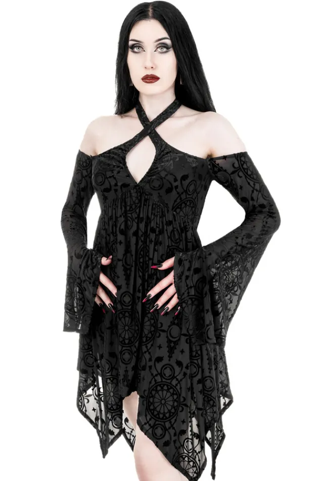 Restyle ARMAROS BURNOUT MINI DRESS