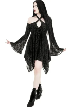 Restyle ARMAROS BURNOUT MINI DRESS