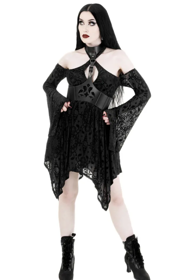 Restyle ARMAROS BURNOUT MINI DRESS