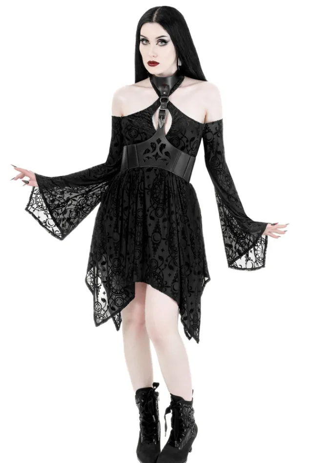 Restyle ARMAROS BURNOUT MINI DRESS