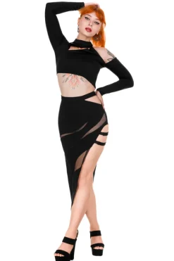 Restyle asymmetric blouse Black crop top