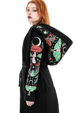 Restyle AUTUMNAL EQUINOX HOODIE with embroidery luna moths