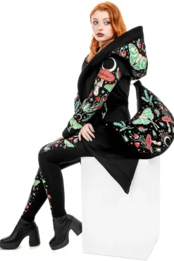 Restyle AUTUMNAL EQUINOX HOODIE with embroidery luna moths