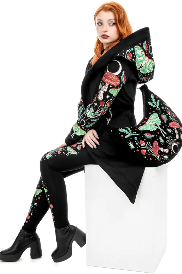 Restyle AUTUMNAL EQUINOX HOODIE with embroidery luna moths