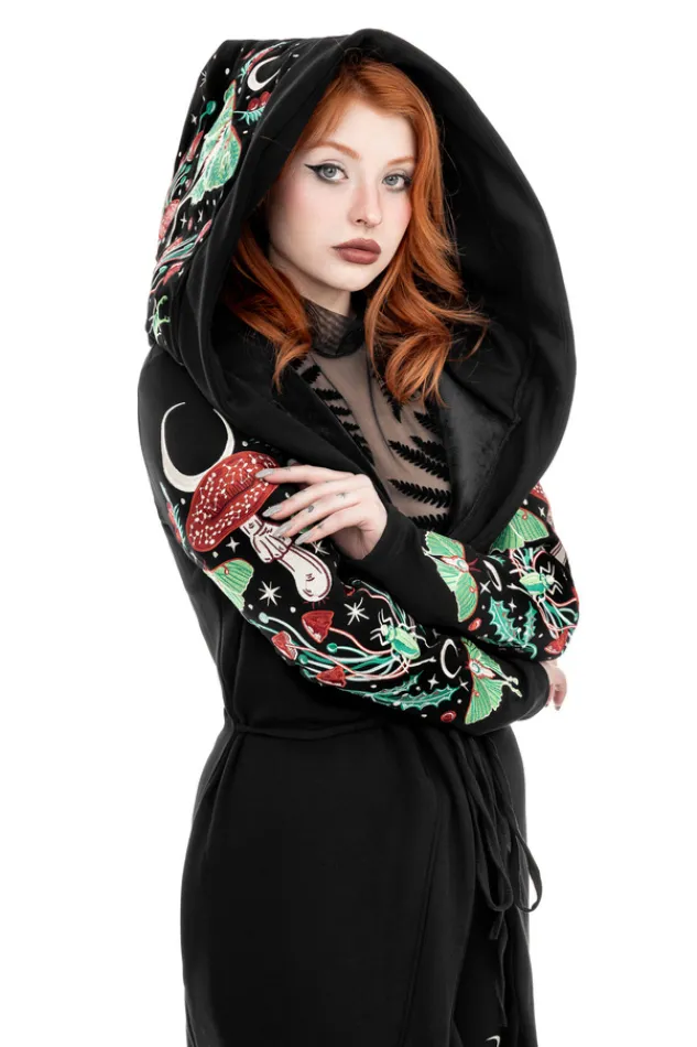 Restyle AUTUMNAL EQUINOX HOODIE with embroidery luna moths