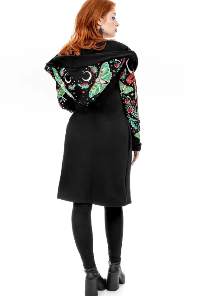 Restyle AUTUMNAL EQUINOX HOODIE with embroidery luna moths