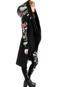 Restyle AUTUMNAL EQUINOX HOODIE with embroidery luna moths