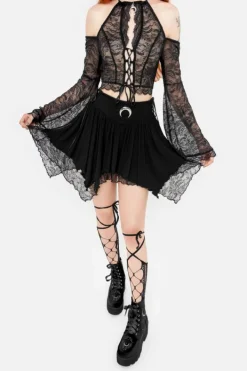 Restyle BELLADONNA LONG SLEEVE LACE TOP