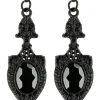 Restyle Black Earrings Dark Mirror