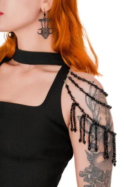 Restyle Black Gothic Fortune Teller Earrings