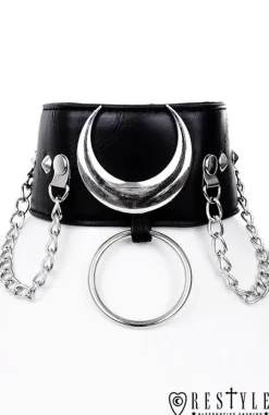 Restyle Black gothic Moon Choker "IRON MOON COLLAR"