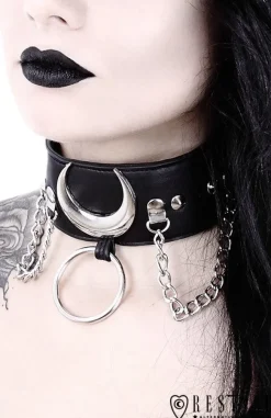Restyle Black gothic Moon Choker "IRON MOON COLLAR"