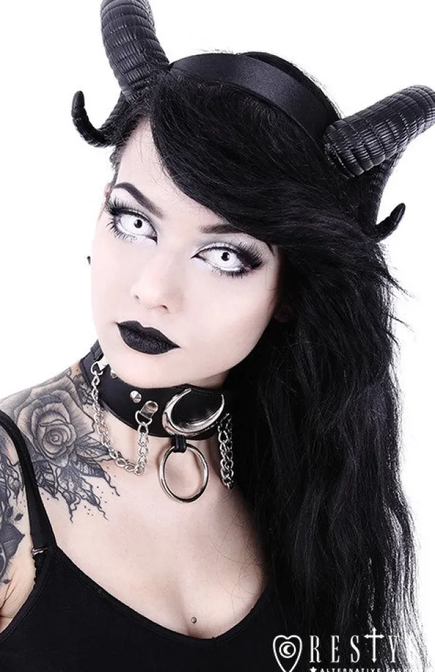 Restyle Black gothic Moon Choker "IRON MOON COLLAR"
