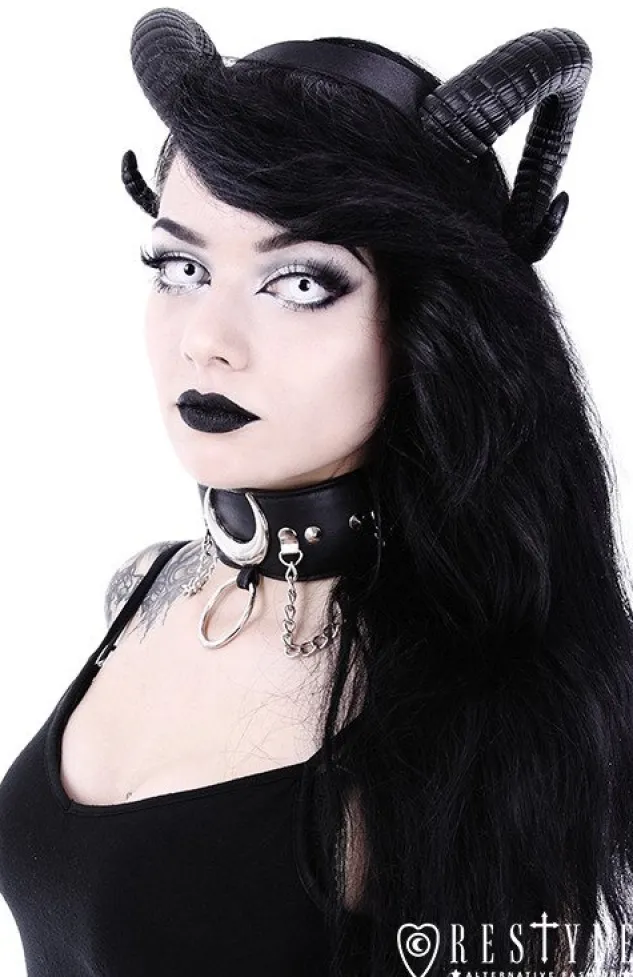Restyle Black gothic Moon Choker "IRON MOON COLLAR"