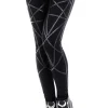 Restyle Black leggings with harness, occult trousers "PENTAGRAM LEGGINGS"