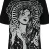 Restyle Black oversized t-shirt with GODDESS OVERSIZED