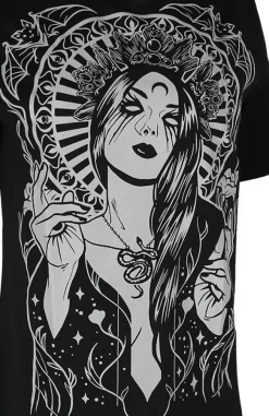 Restyle Black oversized t-shirt with GODDESS OVERSIZED