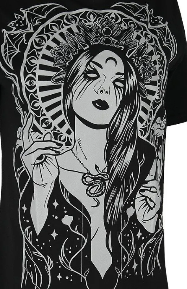 Restyle Black oversized t-shirt with GODDESS OVERSIZED