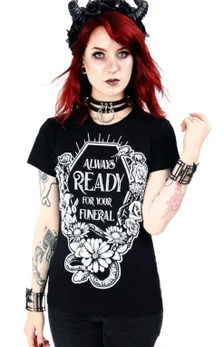 Restyle Black women`s T-shirt Always Ready For Your Funeral