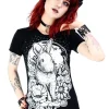 Restyle Black women`s T-shirt Moon Bunny