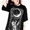 Restyle Black women`s t-shirt oversized WITCHES CHANT