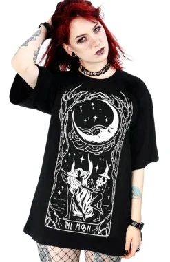 Restyle Black women`s t-shirt oversized WITCHES CHANT
