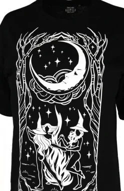 Restyle Black women`s t-shirt oversized WITCHES CHANT