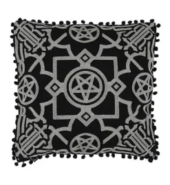 Restyle BLAIR BLACK CUSHION Gothic pillowcase dark home decor