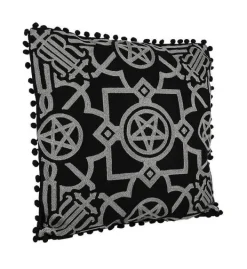 Restyle BLAIR BLACK CUSHION Gothic pillowcase dark home decor
