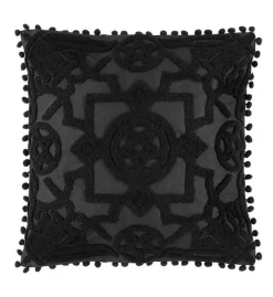 Restyle BLAIR BURNOUT CUSHION Gothic pillowcase boudoir style