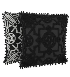 Restyle BLAIR BURNOUT CUSHION Gothic pillowcase boudoir style