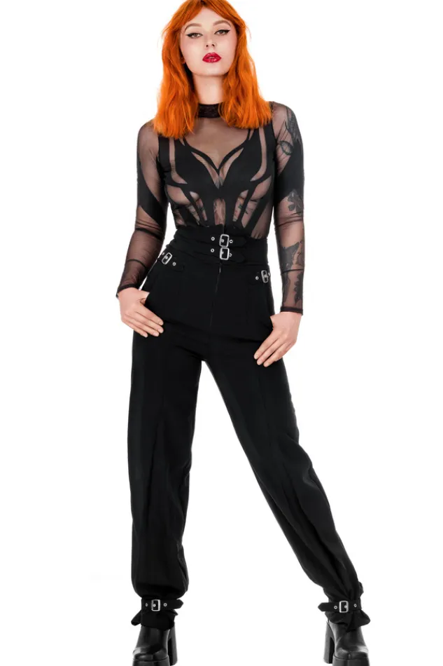 Restyle BUCKLE UP ELEGANT TROUSERS with high waist