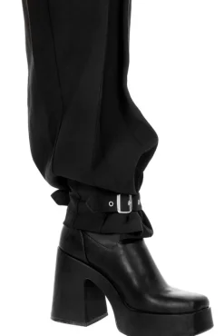 Restyle BUCKLE UP ELEGANT TROUSERS with high waist