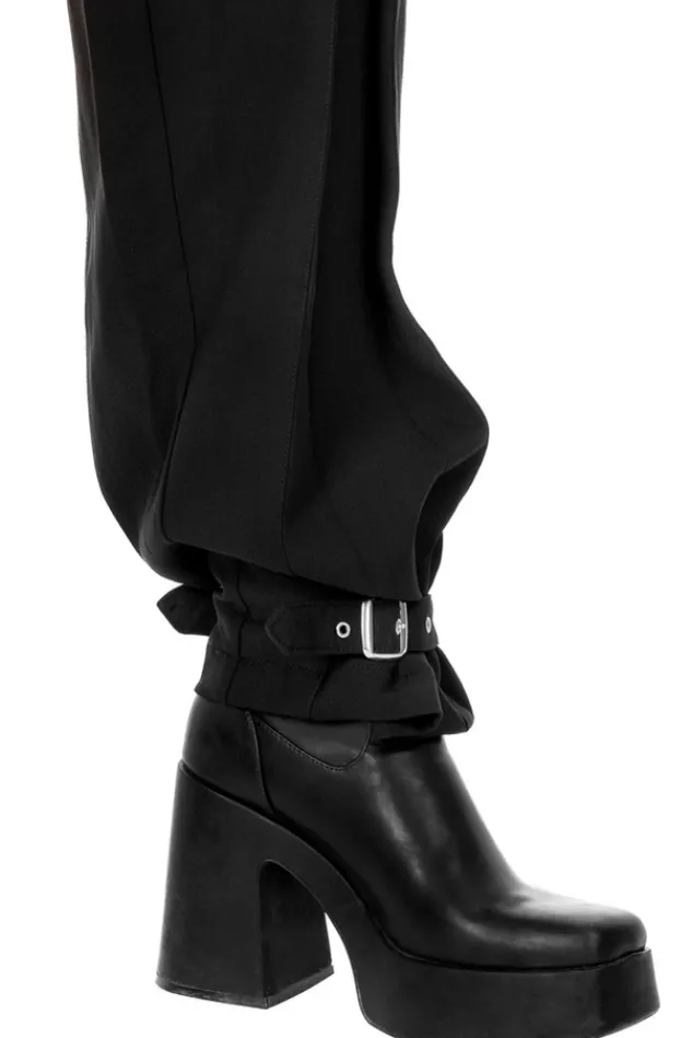 Restyle BUCKLE UP ELEGANT TROUSERS with high waist