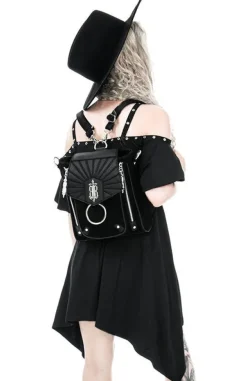 Restyle Calista Tunic, Black Jersey Dress with a Crescent