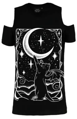Restyle Cat Crescent Cold Shoulder