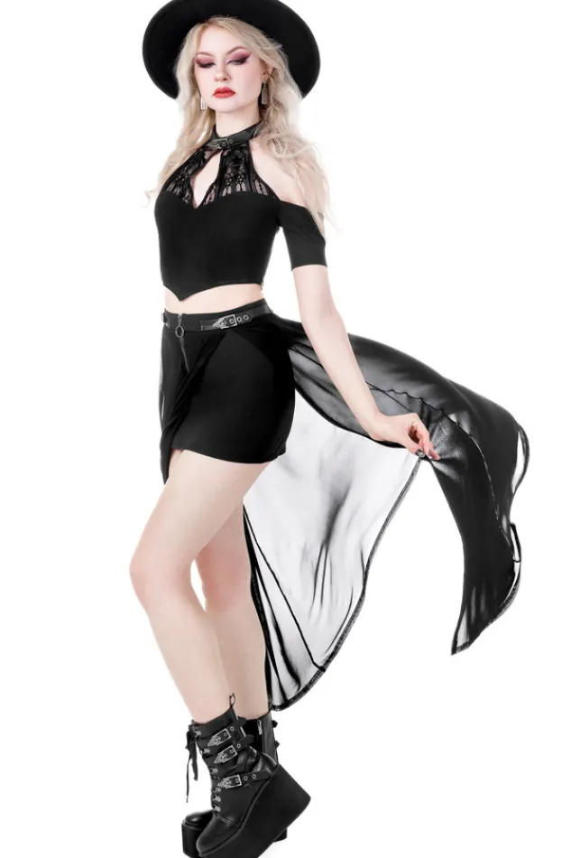 Restyle CATACOMBS COLD-SHOULDER TOP