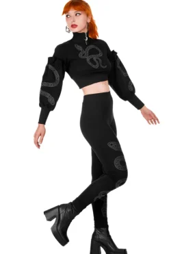 Restyle CATHEDRAL SNAKE CROPPED SWEATSHIRT