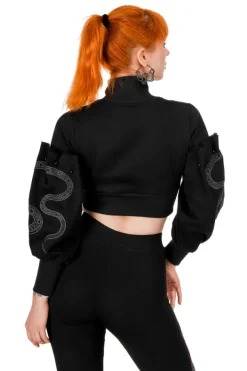 Restyle CATHEDRAL SNAKE CROPPED SWEATSHIRT