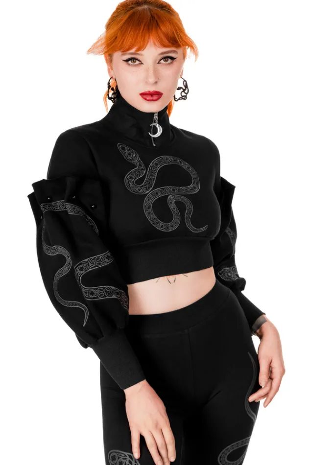 Restyle CATHEDRAL SNAKE CROPPED SWEATSHIRT