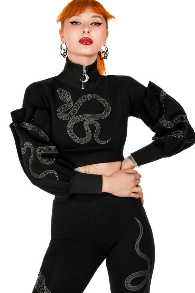 Restyle CATHEDRAL SNAKE CROPPED SWEATSHIRT
