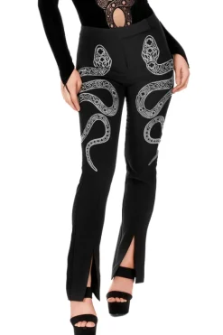 Restyle CATHEDRAL SNAKE EMBROIDERED TROUSERS