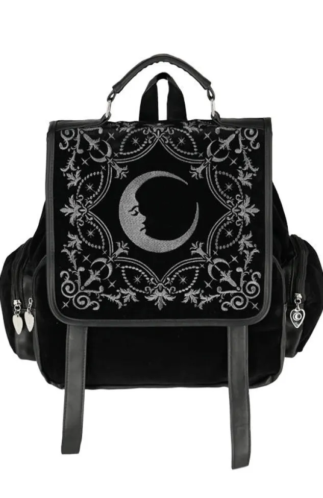 Restyle CRESCENT SQUARE BACKPACK Velvet embroidered