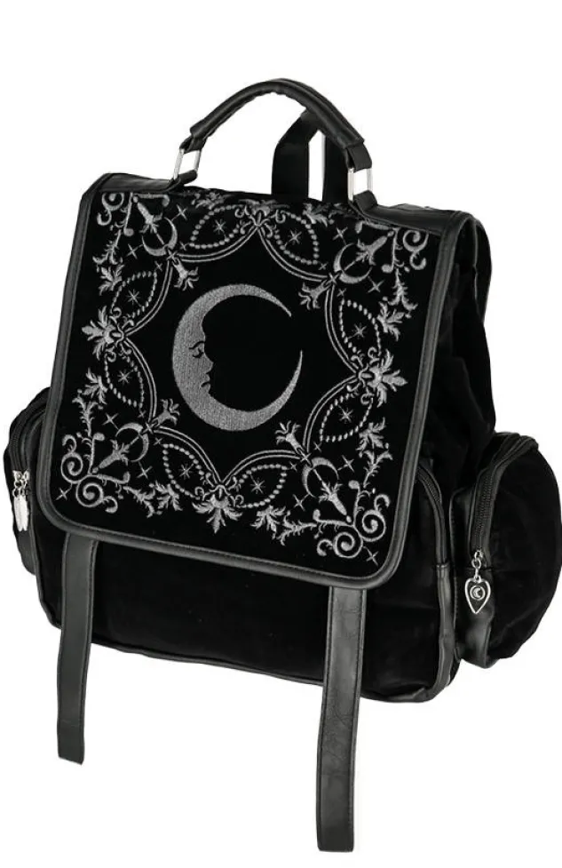 Restyle CRESCENT SQUARE BACKPACK Velvet embroidered