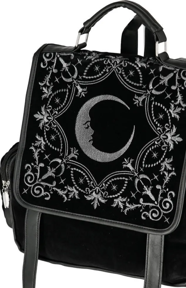 Restyle CRESCENT SQUARE BACKPACK Velvet embroidered
