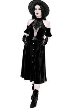 Restyle CRYPT VELVET MIDI SKIRT