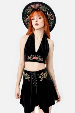 Restyle DARK BOTANY MINI SKIRT