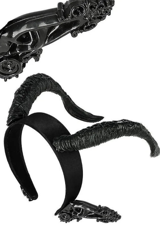 Restyle DARK ELF Gothic Headpiece with horns and ears