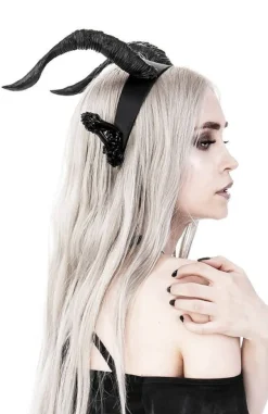 Restyle DARK ELF Gothic Headpiece with horns and ears