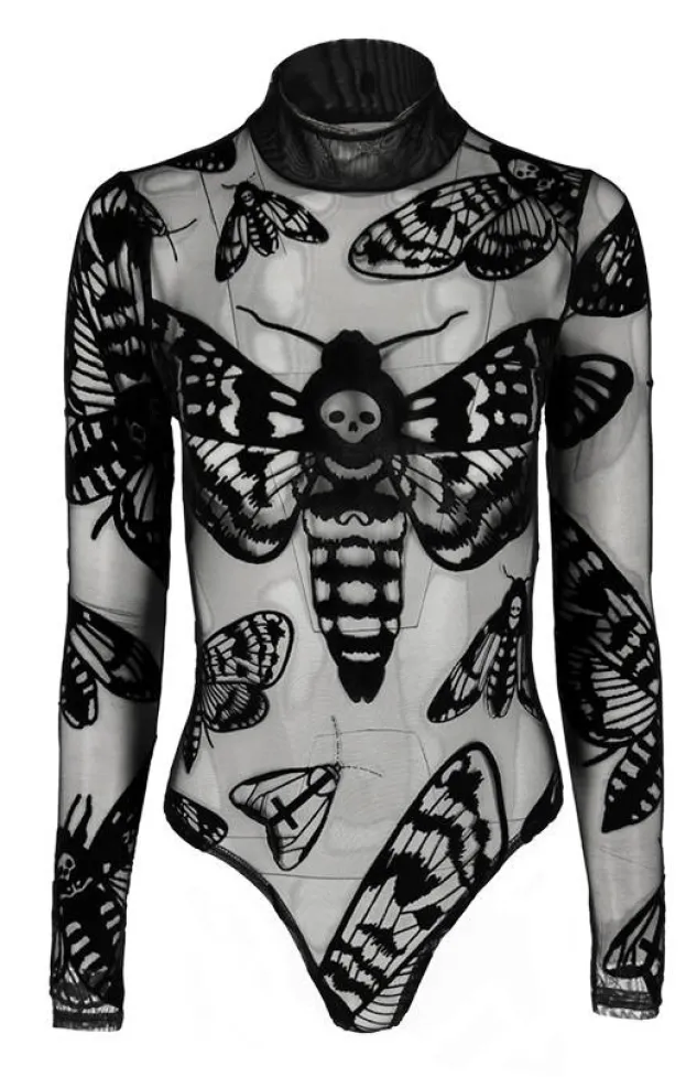 Restyle Death's head Hawkmoth mesh bodysuit